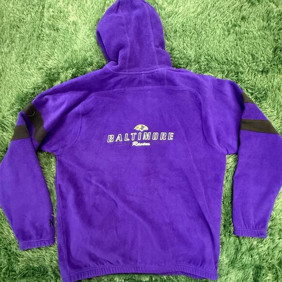 Baltimore Ravens Y2K Purple Full Zip Fleece Sweatshirt Sz XL NFL - Picture 7 of 7